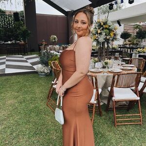 Brown Wedding Guest/Prom Dress